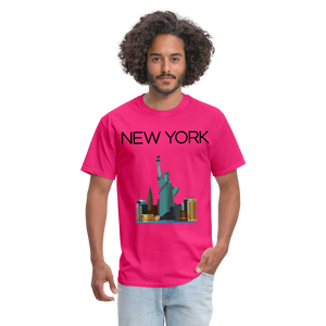 Unisex Classic  New York T Shirt - fuchsia