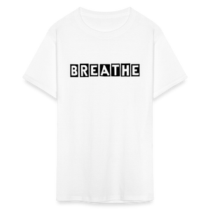 Unisex Breathe Print T Shirt - white