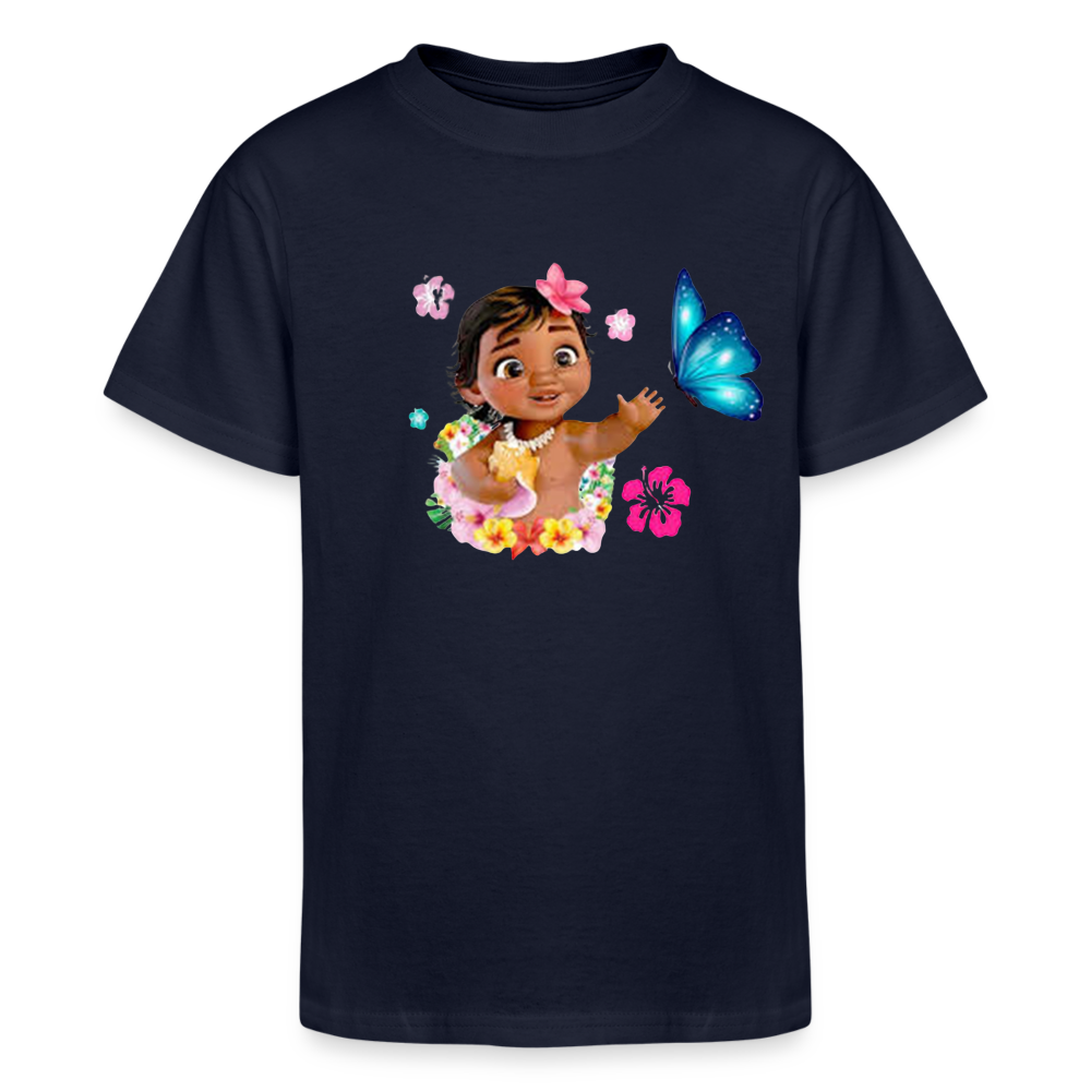 Kid Girls Champion Moana Baby Print T Shirt - navy