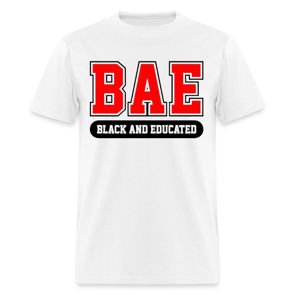 Unisex Classic Bae Print Fruit of The Loom T Shirt - white