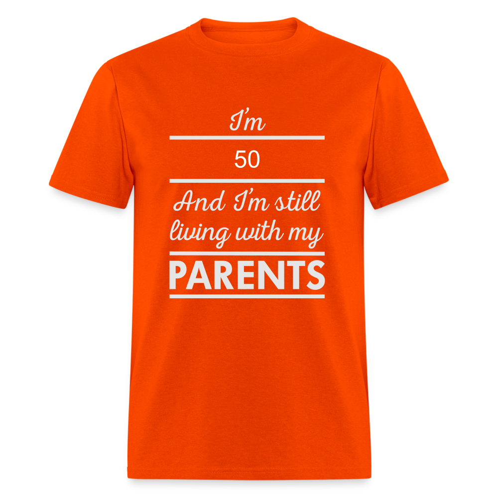 Unisex Classic 50 Print T Shirt - orange