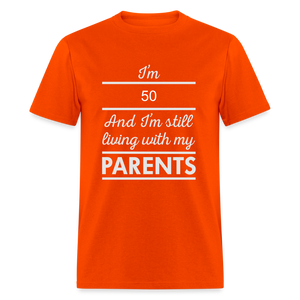 Unisex Classic 50 Print T Shirt - orange