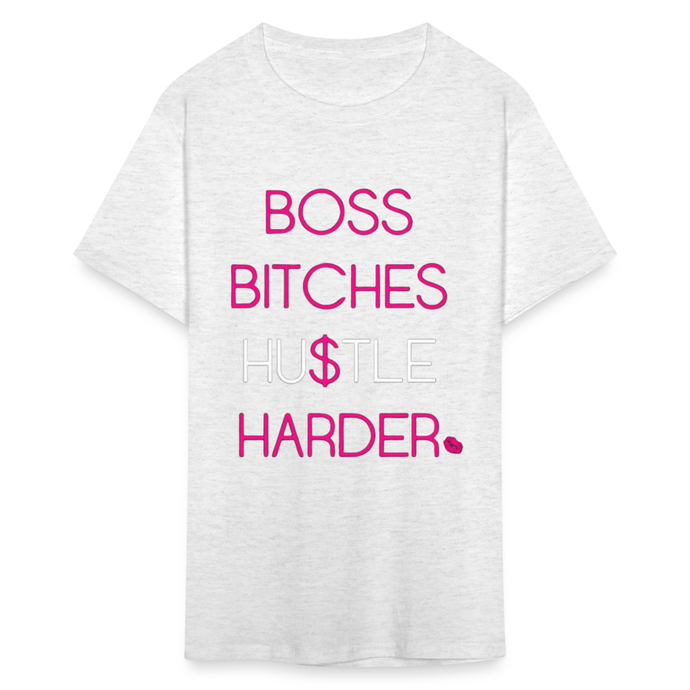 Women's Classic Boss Print T Shirt - light heather gray