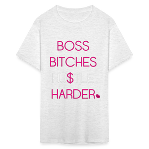 Women's Classic Boss Print T Shirt - light heather gray