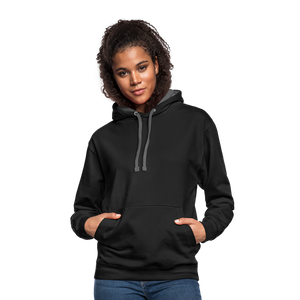 Unisex Contrast Biggie Print Hoodie - black/asphalt