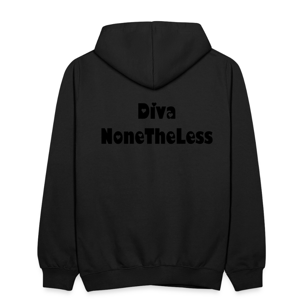 Contrast Custom Diva NoneTheLess Front & Back Hoodie - black/asphalt