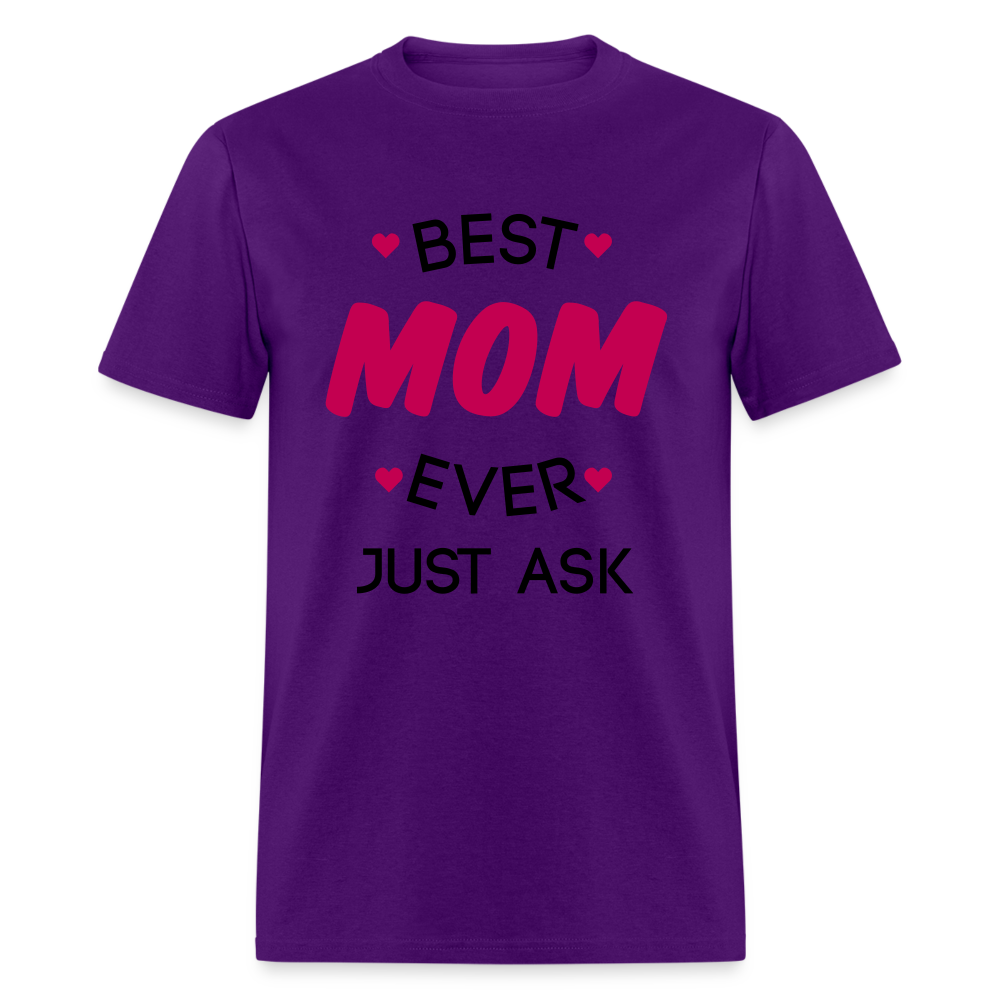 Women's Best Mom Ever Print T Shirt - purple