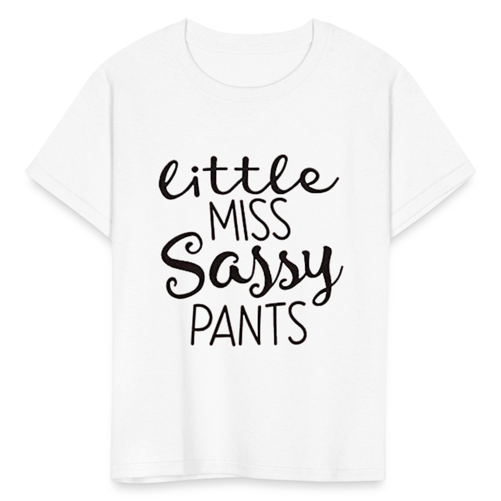 Kids and Babies Miss Sassy Pants Print T Shirt - white