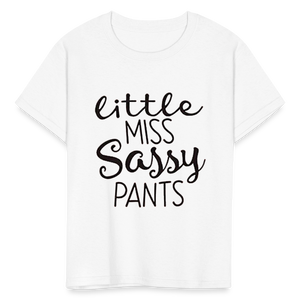 Kids and Babies Miss Sassy Pants Print T Shirt - white