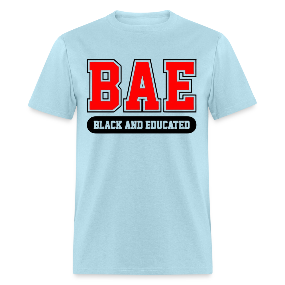 Unisex Classic Bae Print Fruit of The Loom T Shirt - powder blue