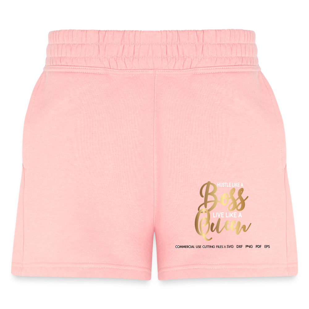 Women's Jogger Boss Queen Print Shorts - light pink