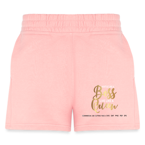 Women's Jogger Boss Queen Print Shorts - light pink