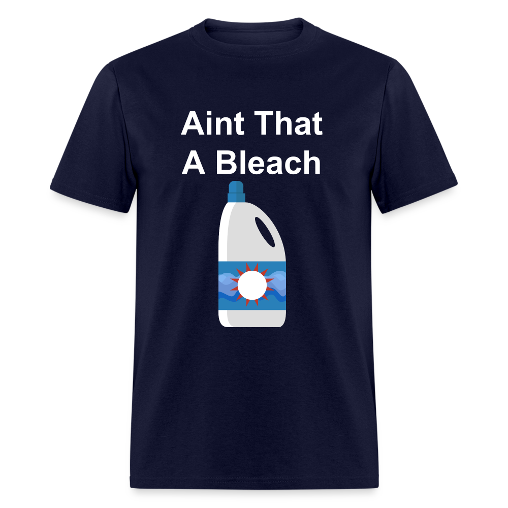 Unisex Bleach Print T Shirt - navy