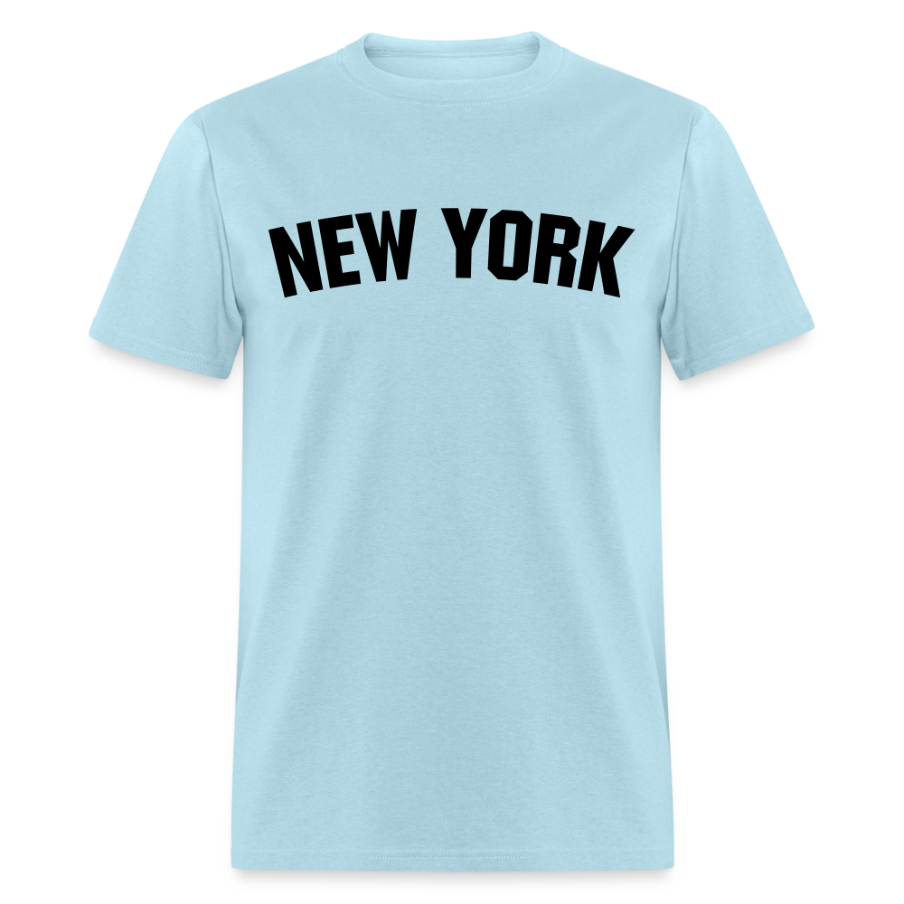 Unisex New York Print T Shirt - powder blue