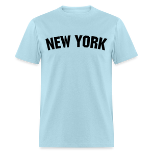 Unisex New York Print T Shirt - powder blue