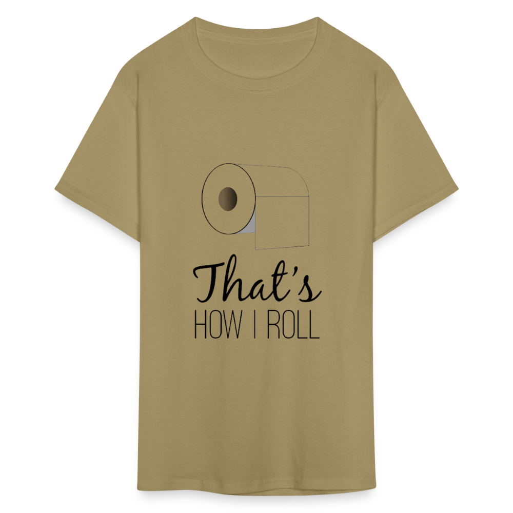 Unisex Fruit of the Loom Classic Print T Shirt - khaki