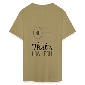 Unisex Fruit of the Loom Classic Print T Shirt - khaki