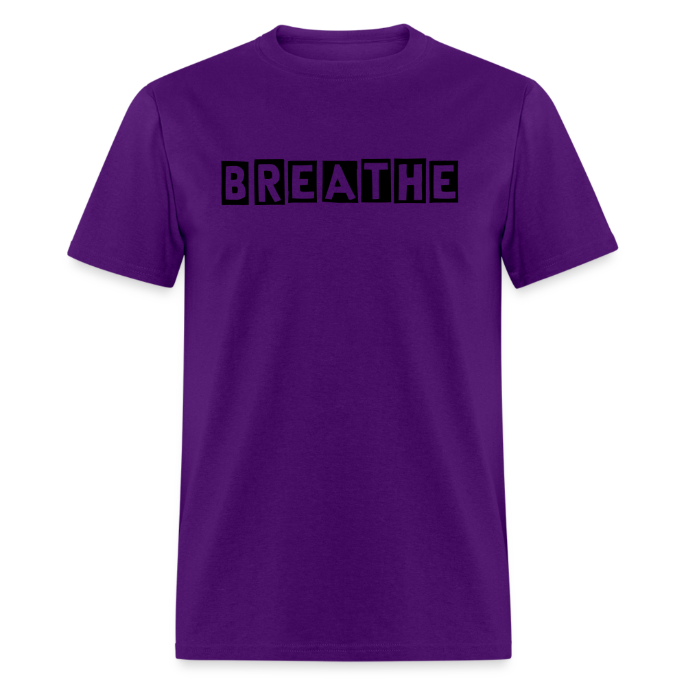 Unisex Breathe Print T Shirt - purple