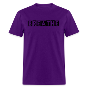 Unisex Breathe Print T Shirt - purple