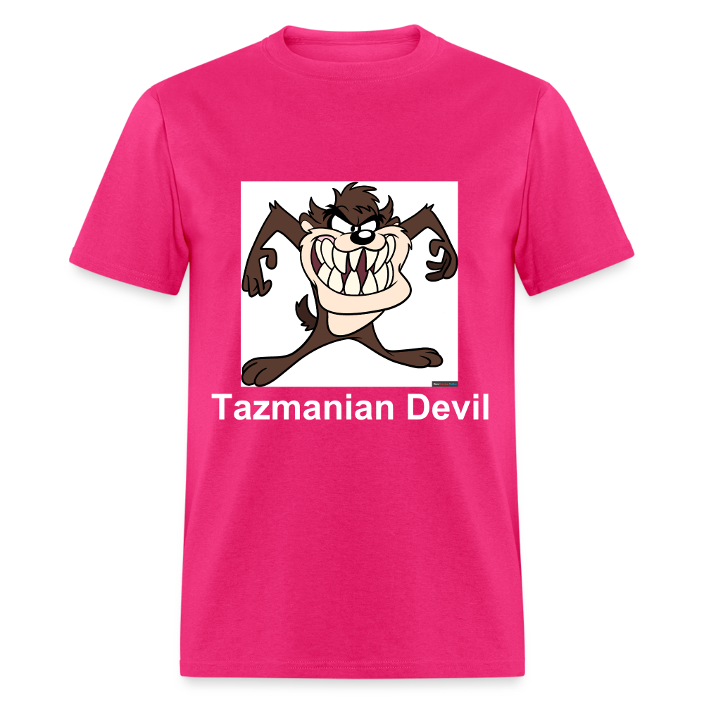 Unisex Tazmanian Devil Classic Print T Shirt - fuchsia