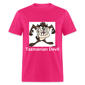 Unisex Tazmanian Devil Classic Print T Shirt - fuchsia