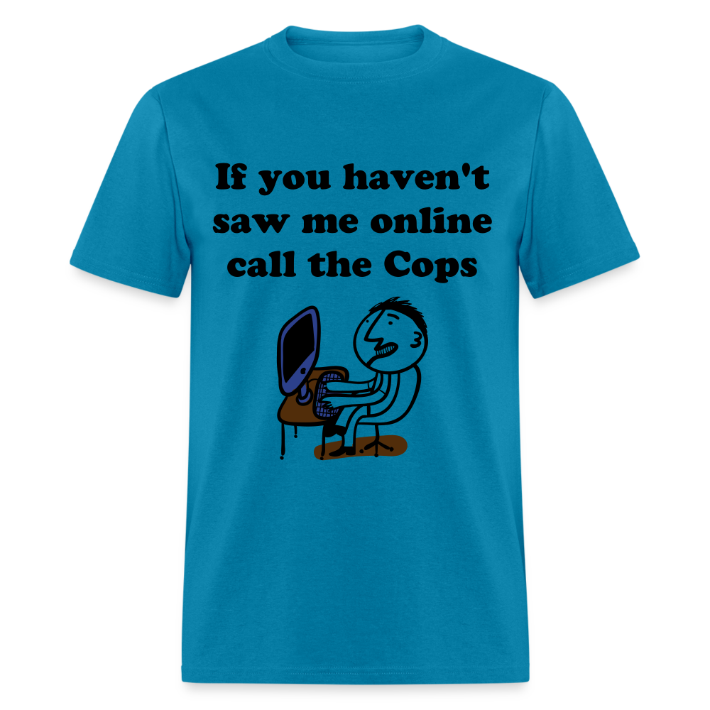 Unisex Social Media Print T Shirt - turquoise