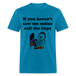 Unisex Social Media Print T Shirt - turquoise