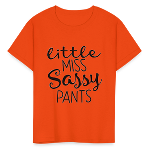 Kids and Babies Miss Sassy Pants Print T Shirt - orange