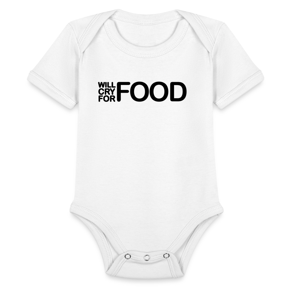 Babies Unisex Short Sleeve Baby Bodysuit - white