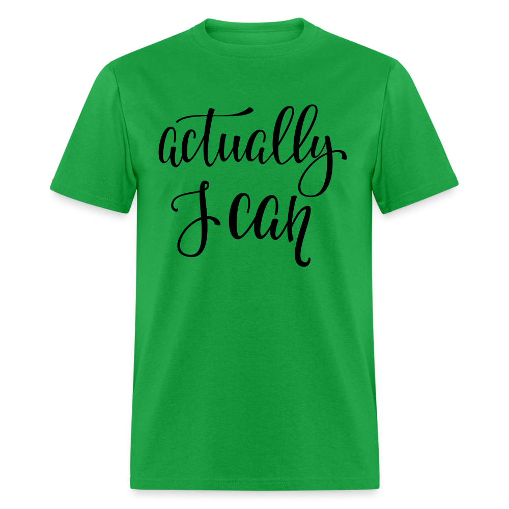 Unisex Classic  I Can Print T Shirt - bright green