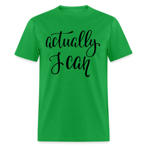 Unisex Classic  I Can Print T Shirt - bright green