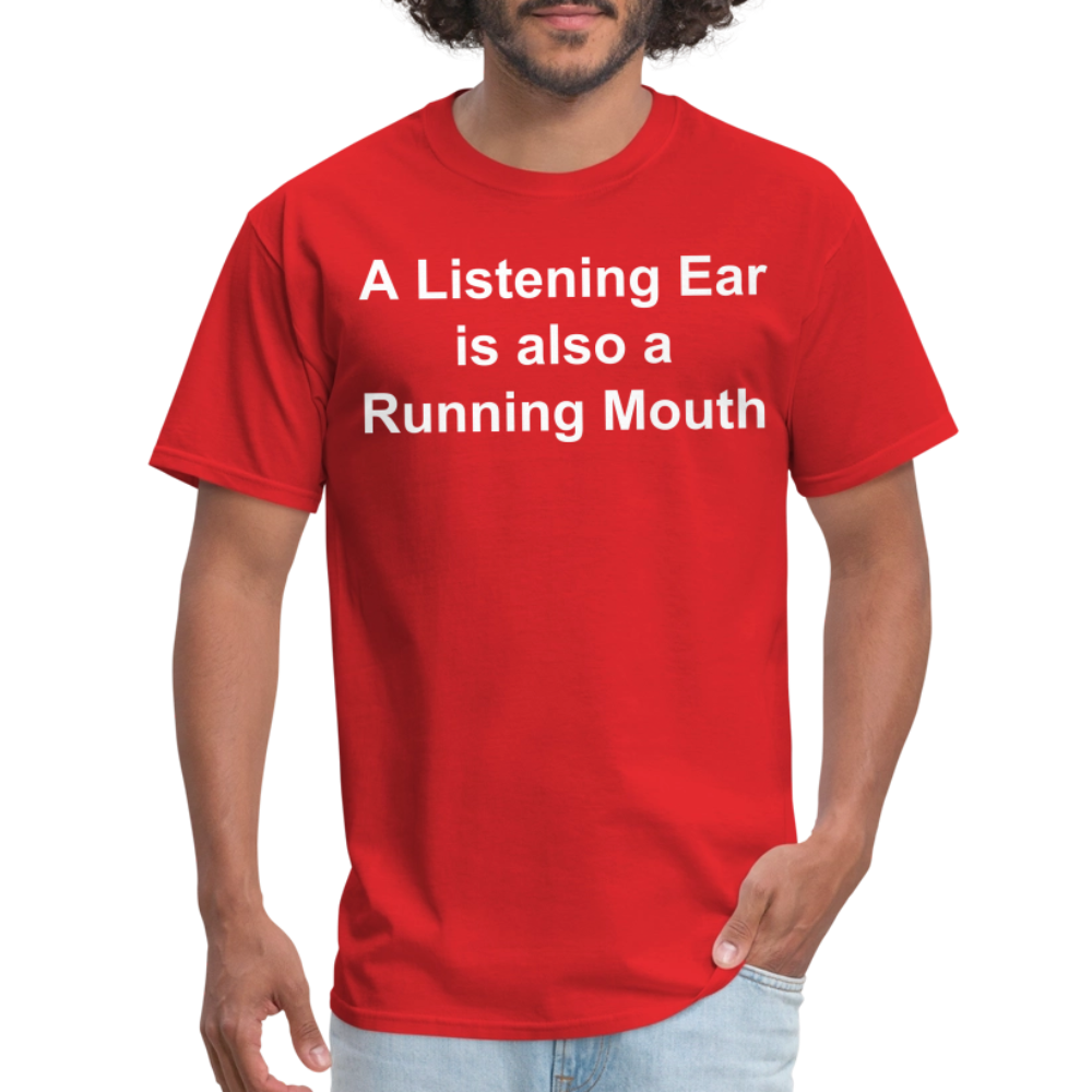 Unisex Classic Custom Running Mouth T Shirt - red