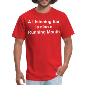 Unisex Classic Custom Running Mouth T Shirt - red