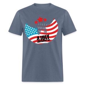 Unisex 4th Of July Print T Shirt - denim