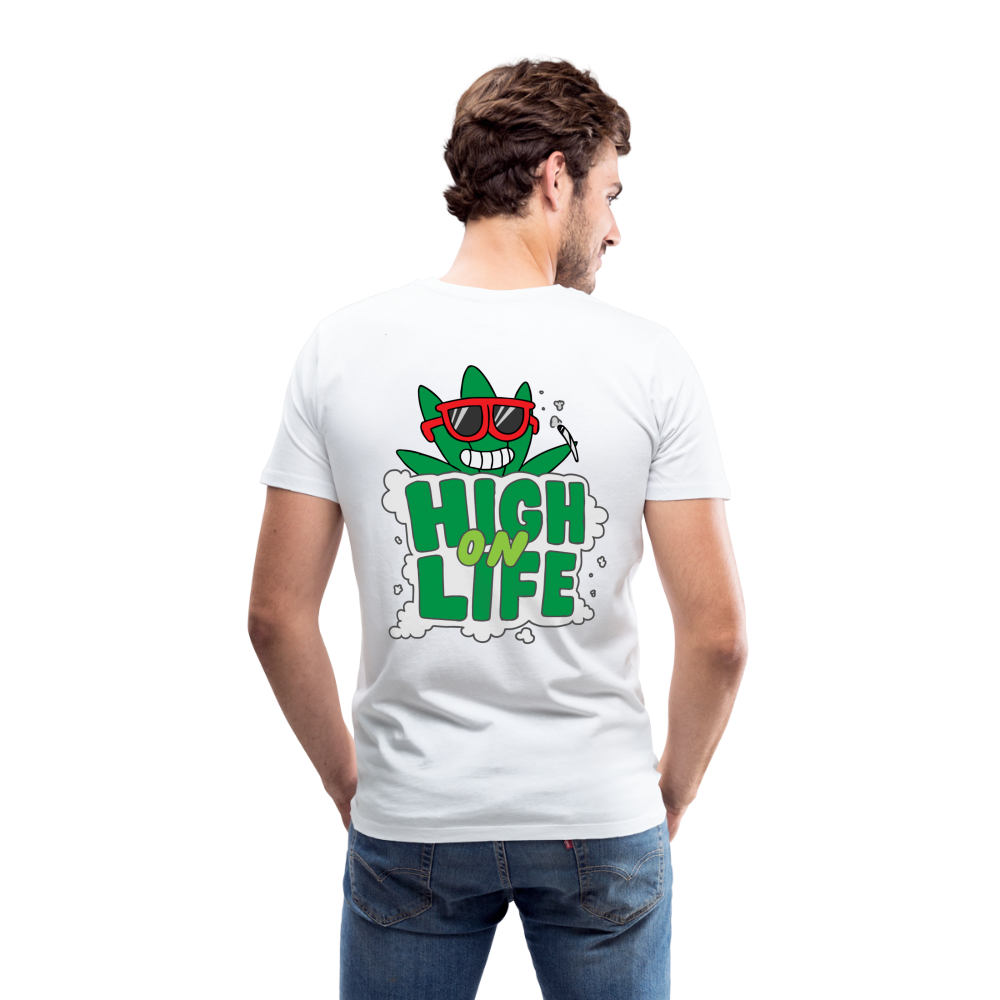 Men's Casual 420 Print T Shirt - white