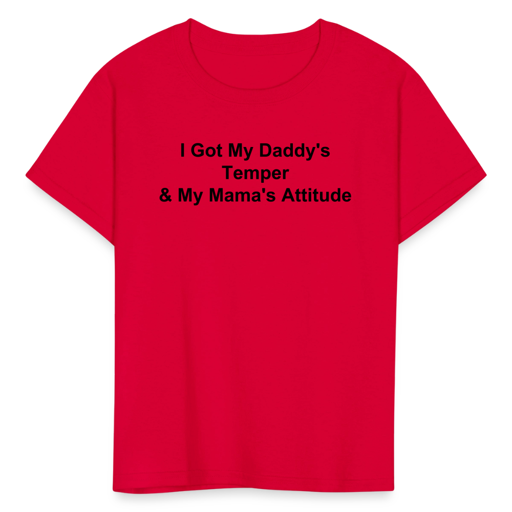 Kids Unisex Attitude Custom T Shirt - red