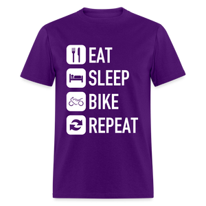 Unisex Classic Custom Sleep Repeat T Shirt - purple