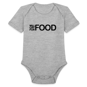 Babies Unisex Short Sleeve Baby Bodysuit - heather grey