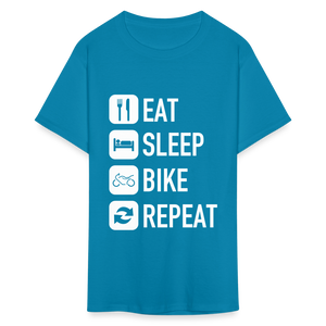 Unisex Classic Custom Sleep Repeat T Shirt - turquoise