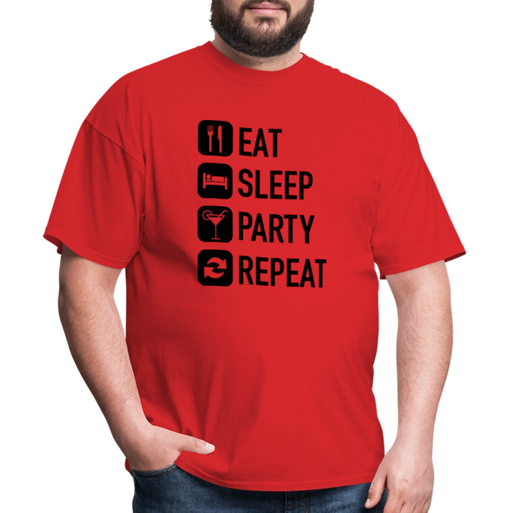 Unisex Classic Custom Party Repeat T Shirt - red