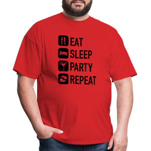 Unisex Classic Custom Party Repeat T Shirt - red