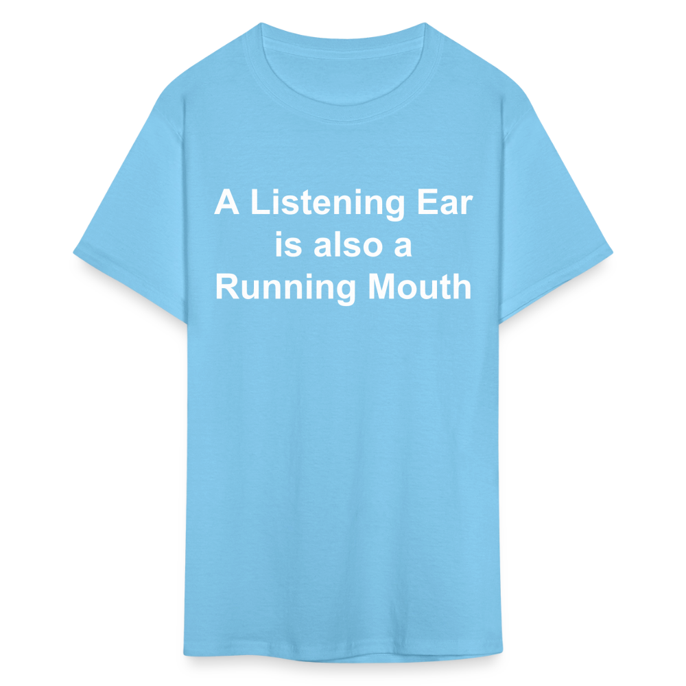 Unisex Classic Custom Running Mouth T Shirt - aquatic blue