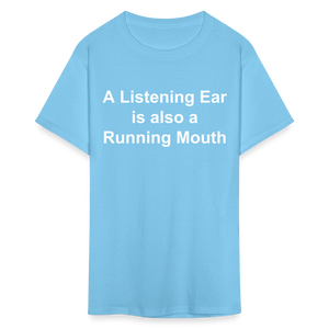 Unisex Classic Custom Running Mouth T Shirt - aquatic blue