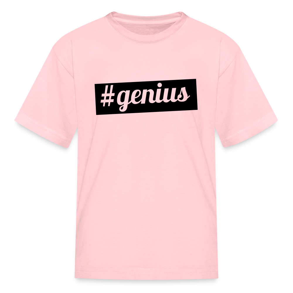 Kids' Hashtag Era Genius T Shirt - pink