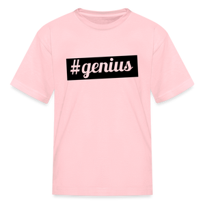 Kids' Hashtag Era Genius T Shirt - pink