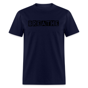 Unisex Breathe Print T Shirt - navy