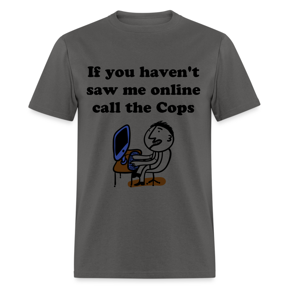 Unisex Social Media Print T Shirt - charcoal