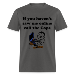Unisex Social Media Print T Shirt - charcoal