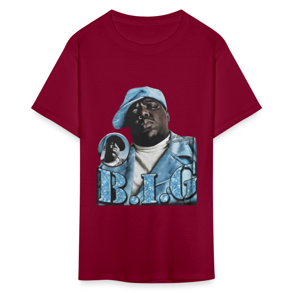 Unisex Classic Biggie Print T Shirt - burgundy