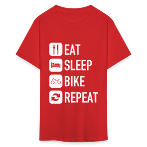 Unisex Classic Custom Sleep Repeat T Shirt - red